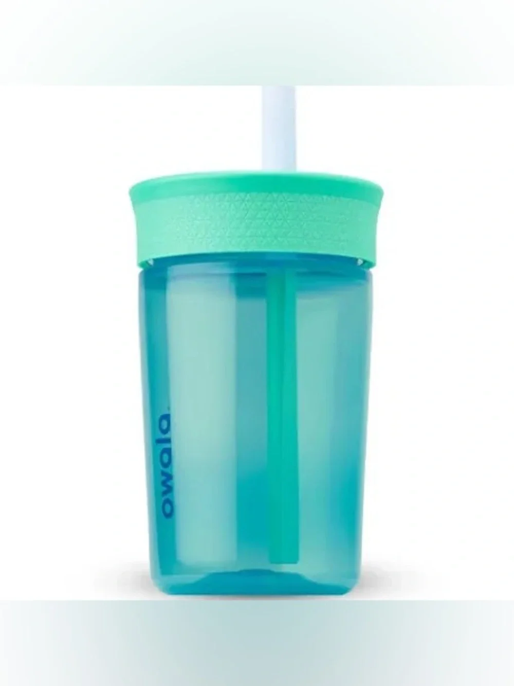 Owala Kids 15 oz Plastic Tumbler Blue Lagoon Spill Resistant Straw Cup New